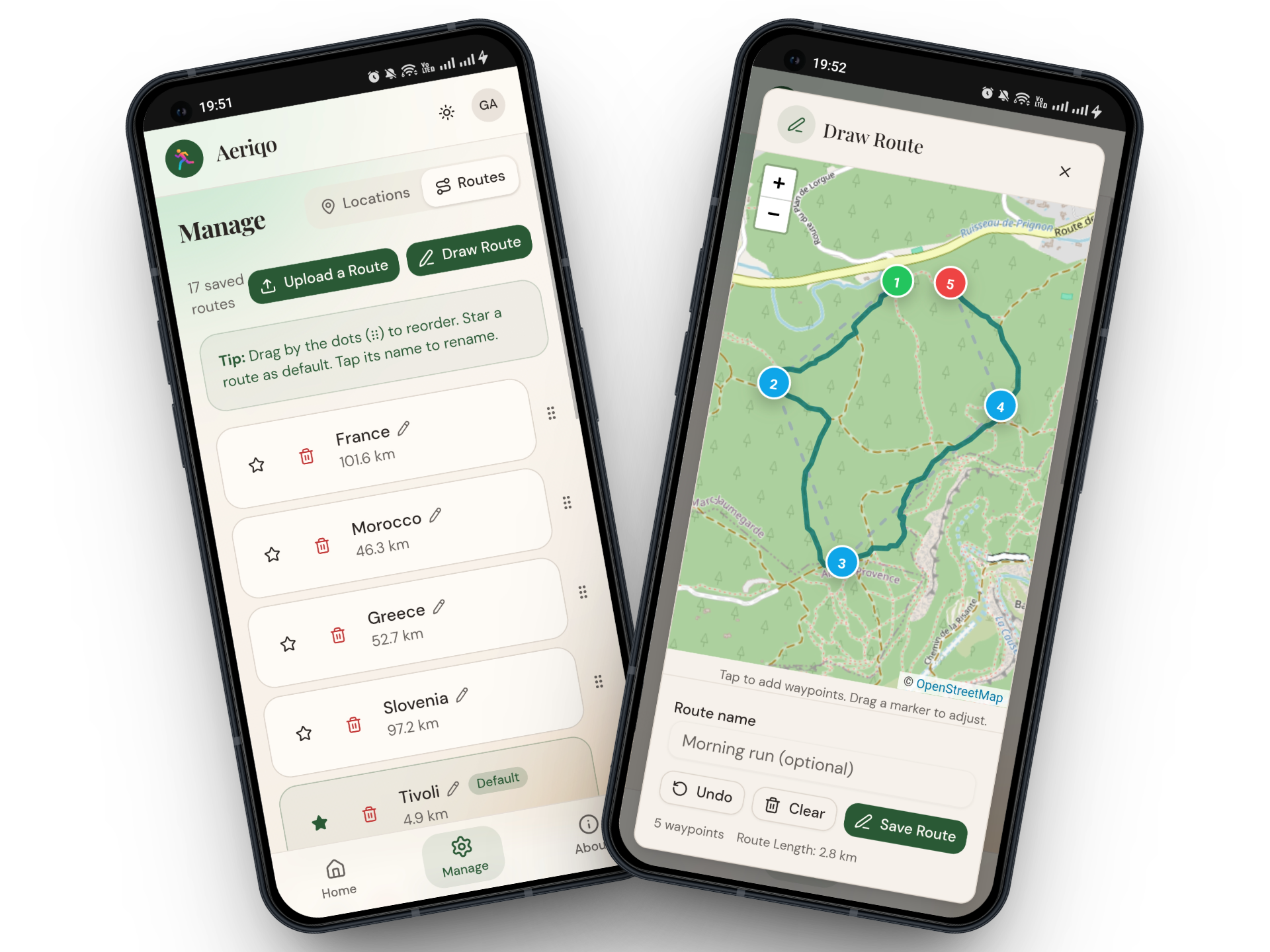 Route analysis with AQI along the path